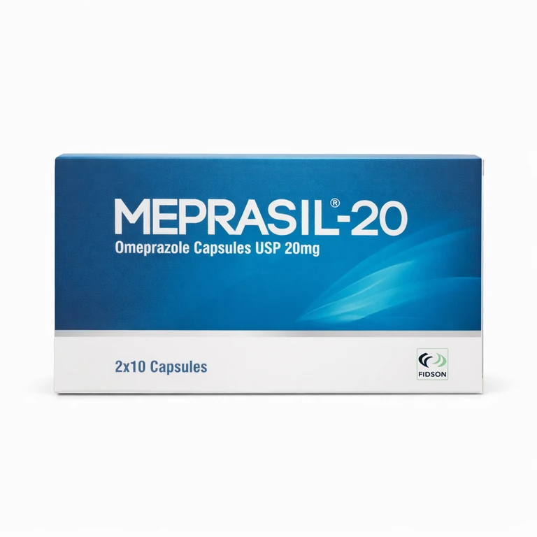 Fidson Meprasil Omeprazole Capsules 20 mg 2 x 10 (20 Capsules)